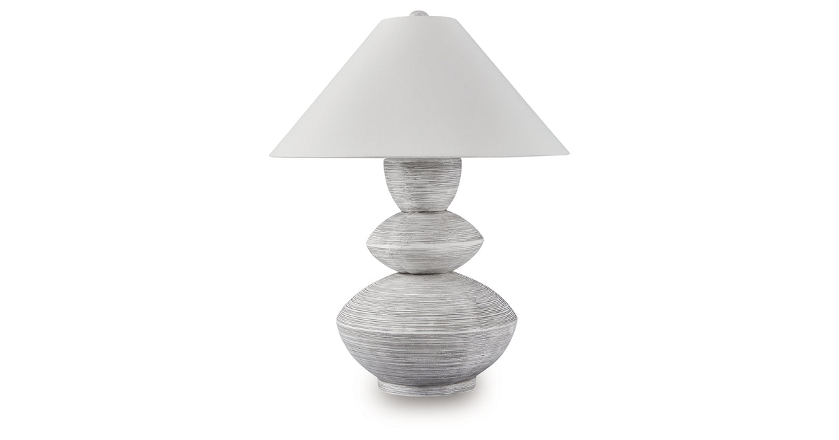 Brickdon Distressed White Table Lamp from Ashley - Luna Furniture