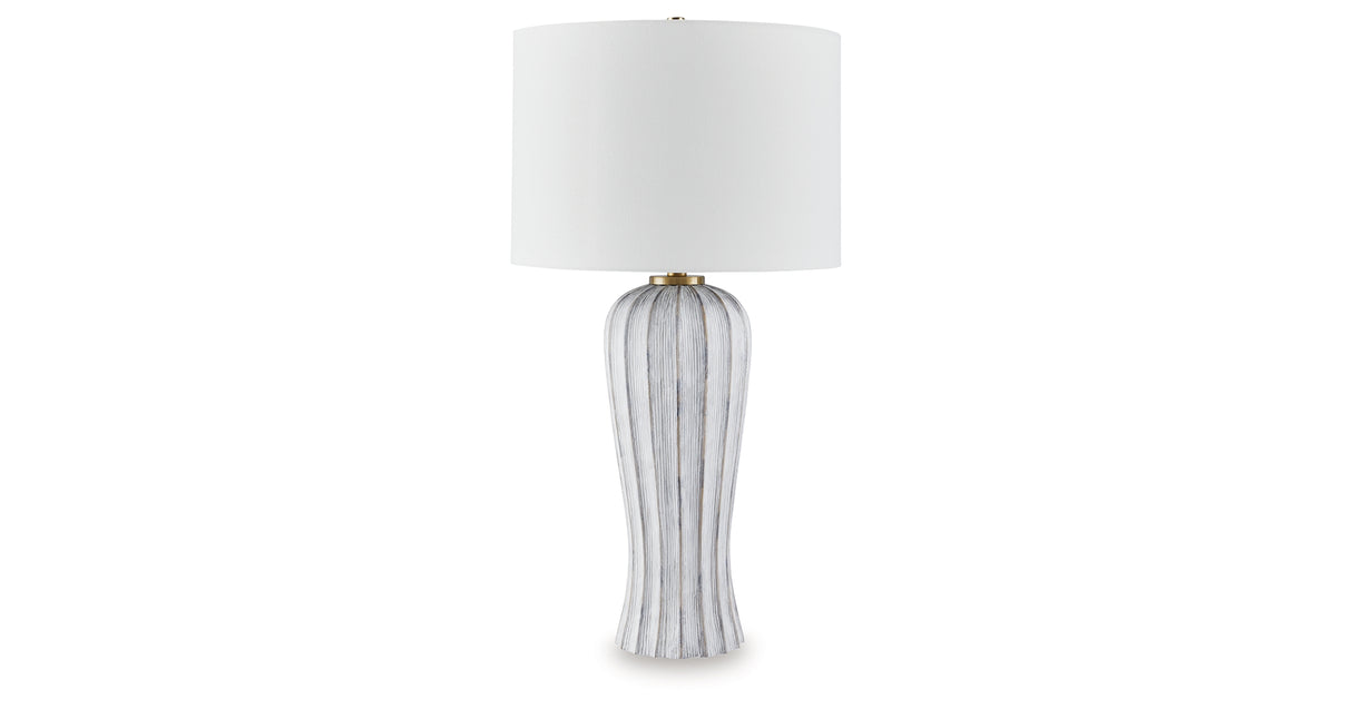 Lanwell Antique Gray Table Lamp from Ashley - Luna Furniture