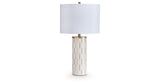 Faridworth White/Gold Finish Table Lamp from Ashley - Luna Furniture