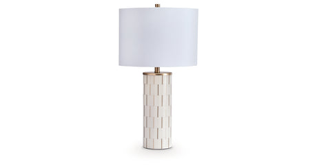 Faridworth White/Gold Finish Table Lamp from Ashley - Luna Furniture