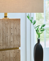 Laddner Beige Table Lamp from Ashley Furniture - Luna Furniture