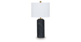 Hanzila Black/Gold Finish Table Lamp from Ashley Furniture - Luna Furniture