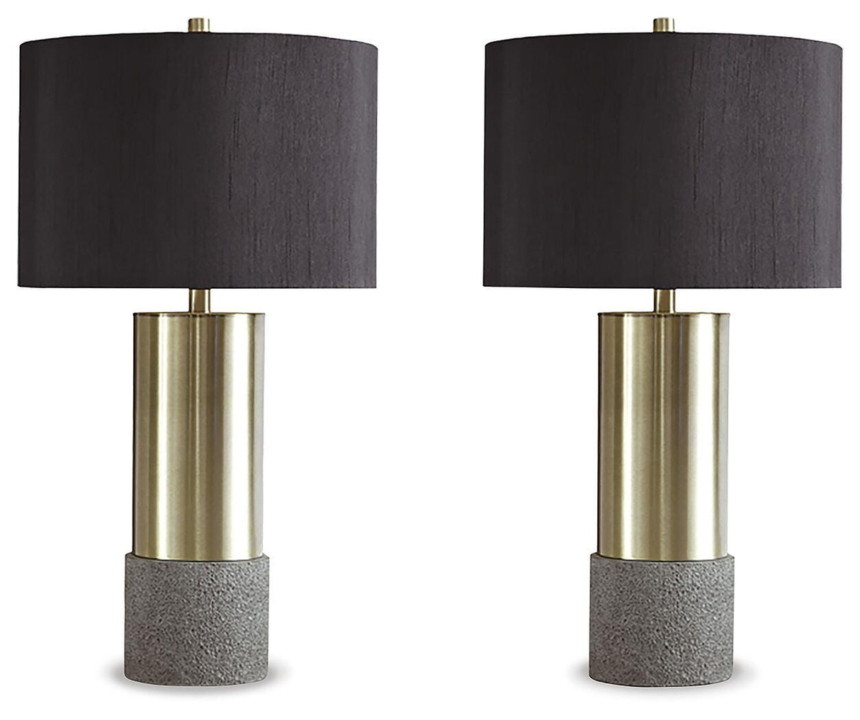 Jacek Gray/Brass Finish Table Lamp from Ashley Furniture - Luna Furniture