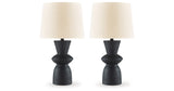 Scarbot Distressed Black Table Lamp from Ashley Furniture - Luna Furniture