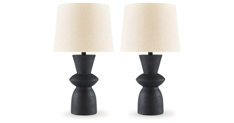 Scarbot Distressed Black Table Lamp from Ashley Furniture - Luna Furniture