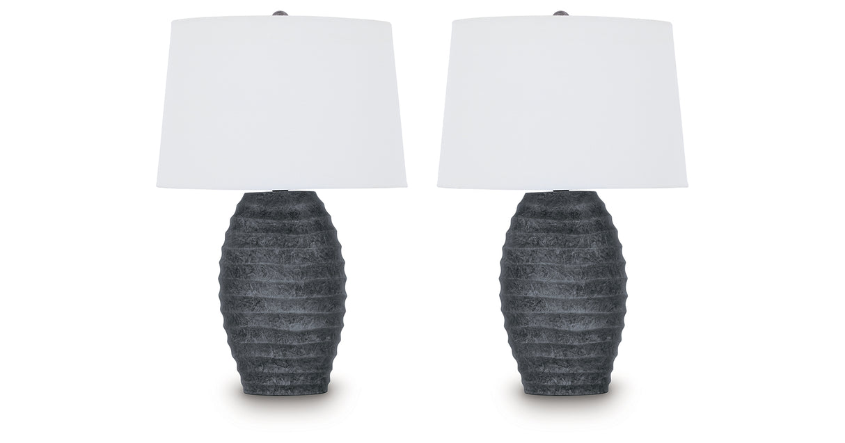 Caronick Antique Silver Finish Table Lamp (Set of 2) from Ashley - Luna Furniture