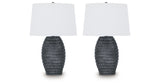 Caronick Antique Silver Finish Table Lamp (Set of 2) from Ashley - Luna Furniture