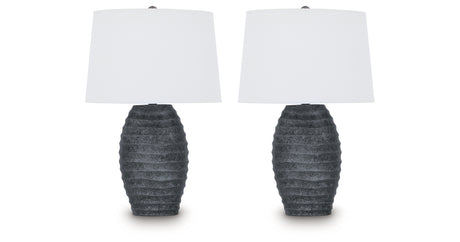 Caronick Antique Silver Finish Table Lamp (Set of 2) from Ashley - Luna Furniture