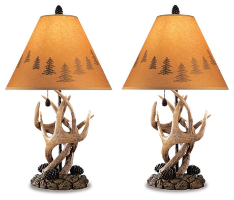 Derek Brown Table Lamp from Ashley - Luna Furniture