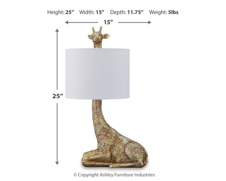 Ferrison 2-Piece Table Lamp Set in Gold Finish from Ashley - Luna Furniture