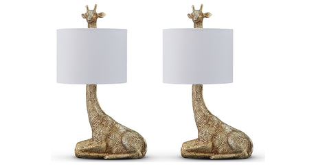 Ferrison 2-Piece Table Lamp Set in Gold Finish from Ashley Furniture - Luna Furniture
