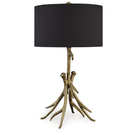 Josney 2-Piece Table Lamp Set in Antique Gold Finish from Ashley - Luna Furniture