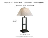 Deidra Black Table Lamp from Ashley - Luna Furniture