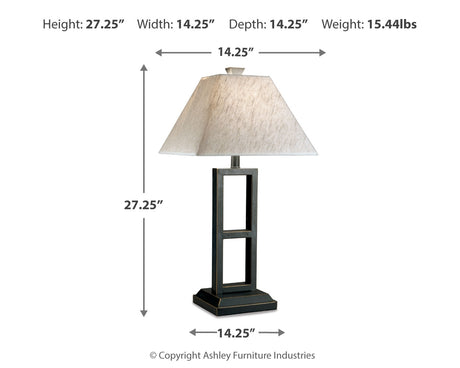 Deidra Black Table Lamp from Ashley - Luna Furniture