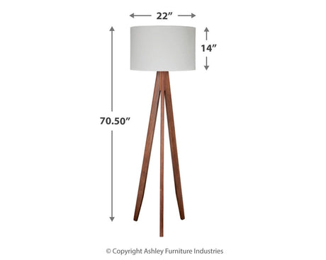 Dallson Brown Floor Lamp from Ashley - Luna Furniture