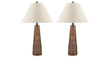 Danset 2-Piece Table Lamp Set in Brown from Ashley Furniture - Luna Furniture