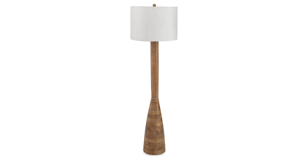 Ailsa Natural Brown Floor Lamp from Ashley - Luna Furniture