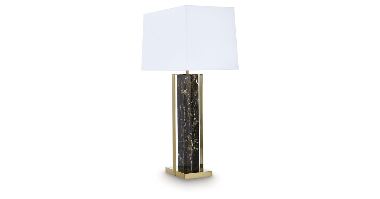 Neonish Black/Gold Finish Table Lamp from Ashley - Luna Furniture
