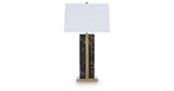 Neonish Black/Gold Finish Table Lamp from Ashley - Luna Furniture