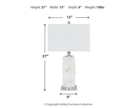 Malise White Table Lamp from Ashley - Luna Furniture