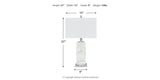 Malise White Table Lamp (Set of 2) from Ashley - Luna Furniture