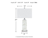 Malise White Table Lamp from Ashley Furniture - Luna Furniture