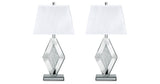Prunella 2-Piece Table Lamp Set in Silver Finish from Ashley - Luna Furniture
