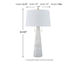 Laurellen 2-Piece Table Lamp Set in White from Ashley - Luna Furniture