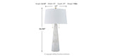 Laurellen 2-Piece Table Lamp Set in White from Ashley Furniture - Luna Furniture