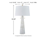 Laurellen 2-Piece Table Lamp Set in White from Ashley - Luna Furniture
