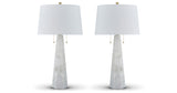 Laurellen 2-Piece Table Lamp Set in White from Ashley - Luna Furniture