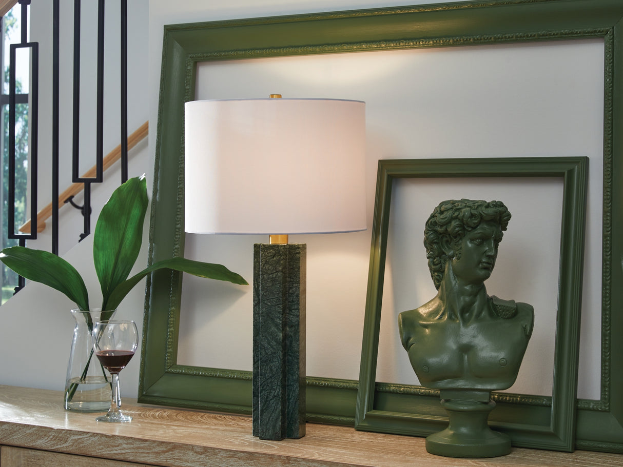 Keegan Green Table Lamp from Ashley - Luna Furniture