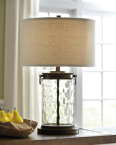 Tailynn Clear/Bronze Finish Table Lamp from Ashley - Luna Furniture