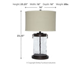 Tailynn Clear/Bronze Finish Table Lamp from Ashley - Luna Furniture