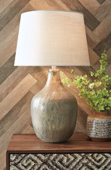 Mari Gray/Gold Finish Table Lamp from Ashley - Luna Furniture