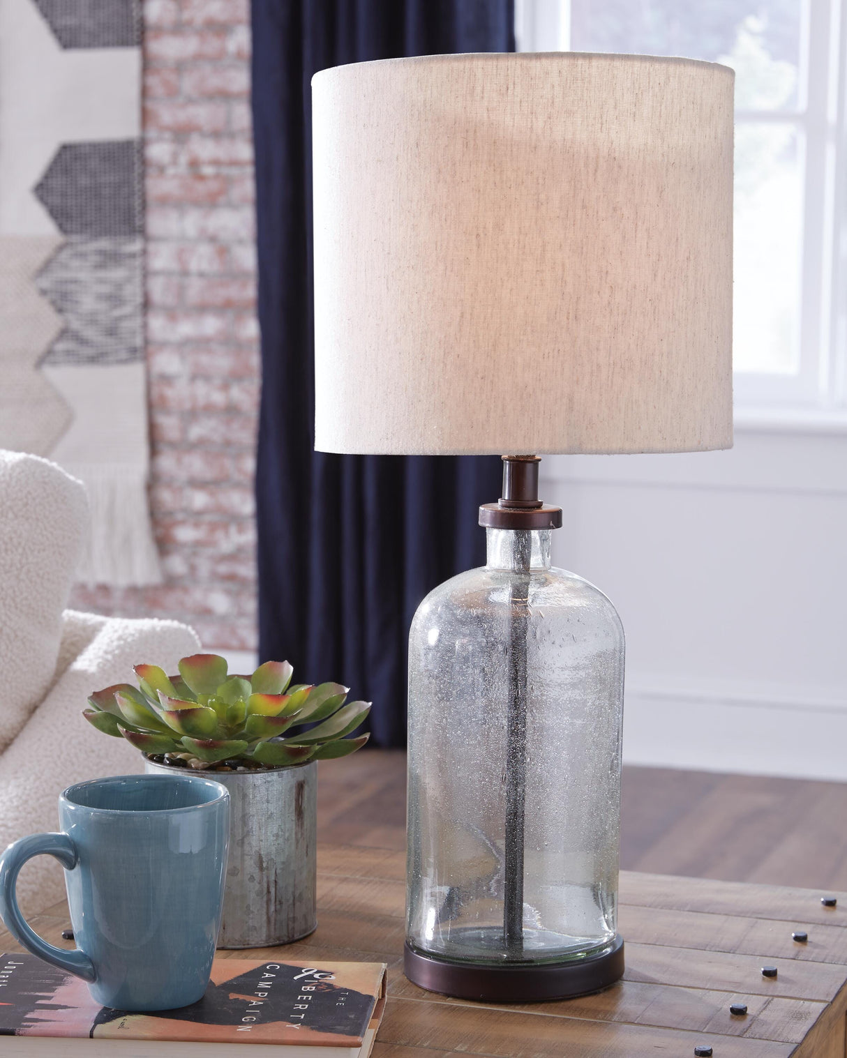 Bandile Clear/Bronze Finish Table Lamp from Ashley - Luna Furniture