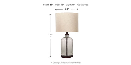 Bandile Clear/Bronze Finish Table Lamp from Ashley - Luna Furniture