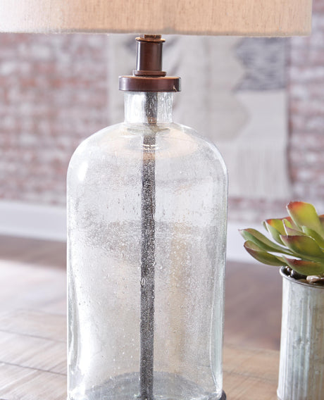 Bandile Clear/Bronze Finish Table Lamp from Ashley - Luna Furniture