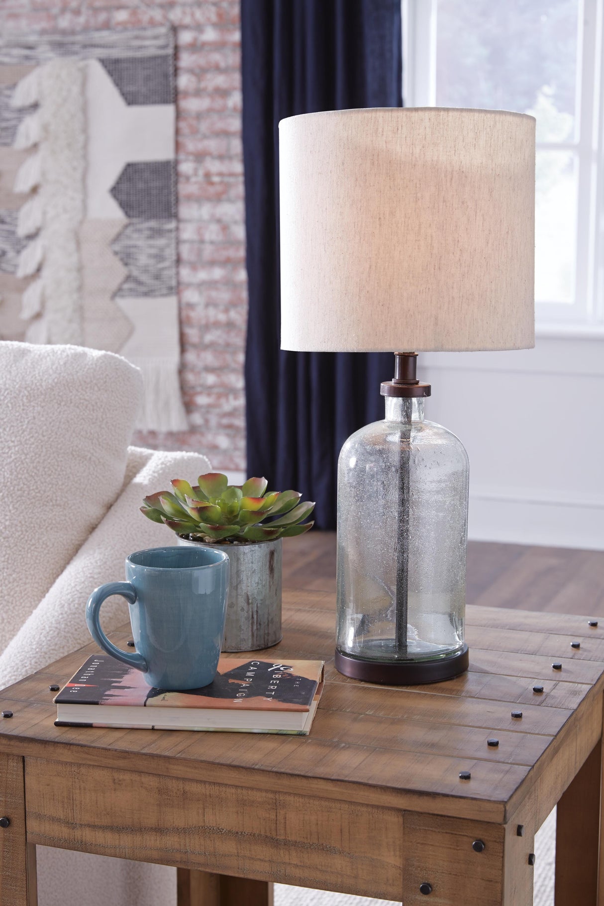 Bandile Clear/Bronze Finish Table Lamp from Ashley - Luna Furniture