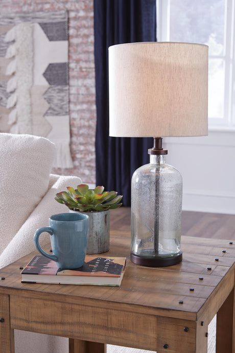Bandile Clear/Bronze Finish Table Lamp from Ashley - Luna Furniture