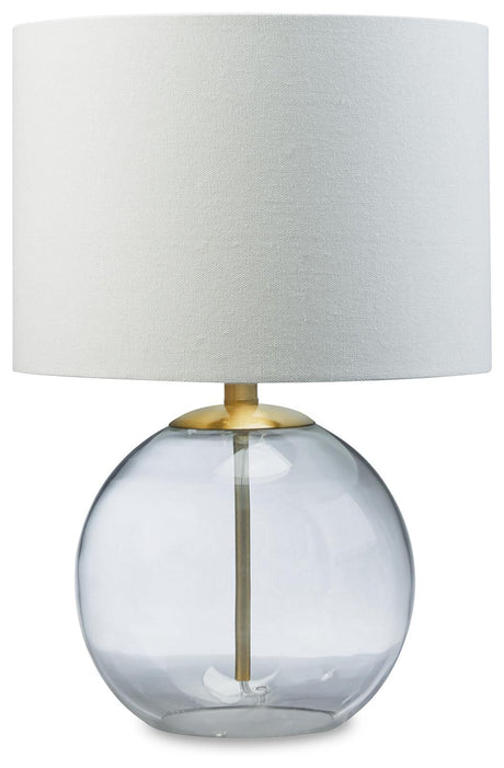 Samder Clear/Brass Finish Table Lamp from Ashley Furniture - Luna Furniture