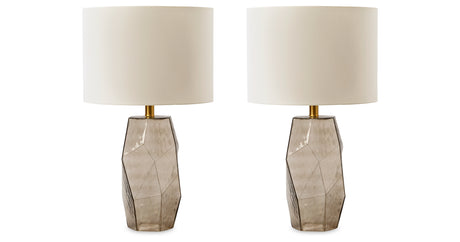Taylow 2-Piece Table Lamp Set in Gray from Ashley - Luna Furniture