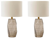 Taylow 2-Piece Table Lamp Set in Gray from Ashley - Luna Furniture