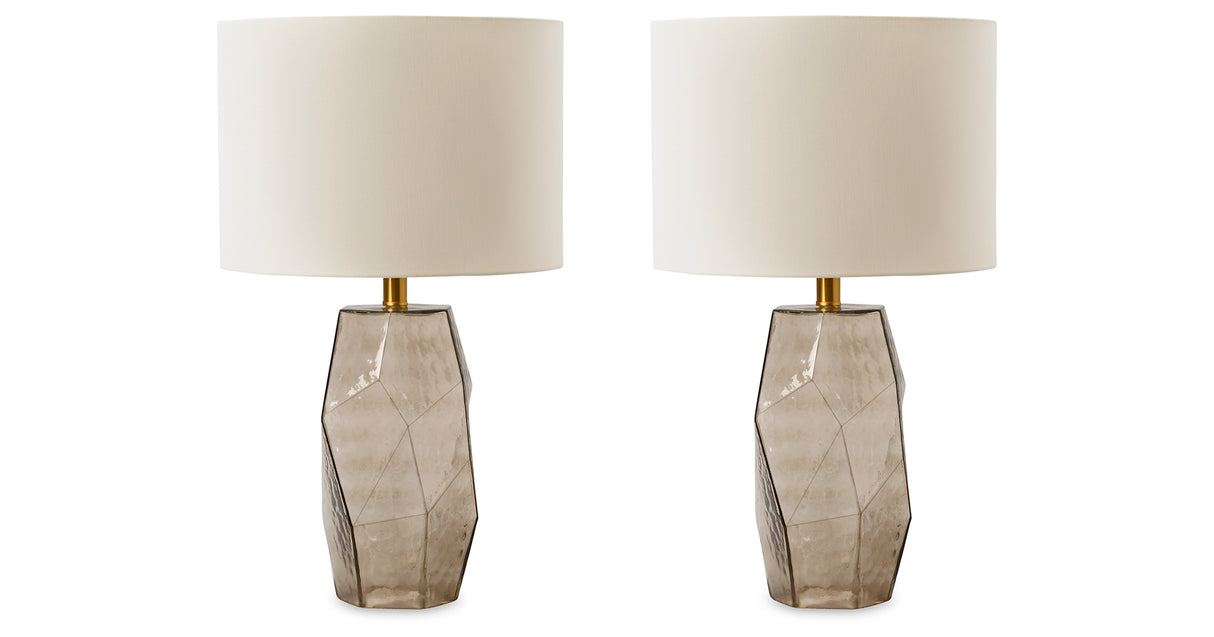 Taylow 2-Piece Table Lamp Set in Gray from Ashley - Luna Furniture