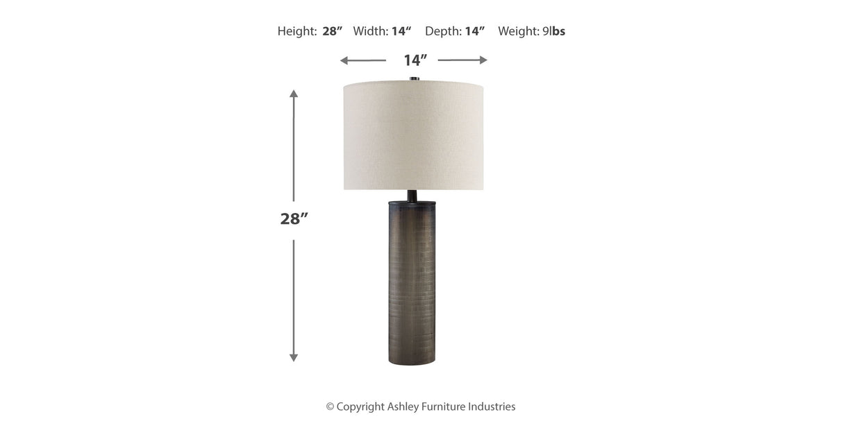 Dingerly 2-Piece Table Lamp Set in Brown from Ashley - Luna Furniture