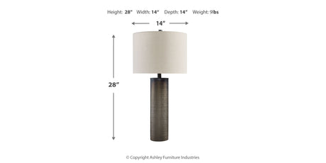 Dingerly 2-Piece Table Lamp Set in Brown from Ashley - Luna Furniture