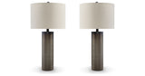 Dingerly 2-Piece Table Lamp Set in Brown from Ashley - Luna Furniture