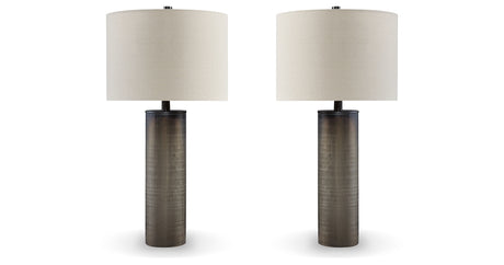 Dingerly 2-Piece Table Lamp Set in Brown from Ashley - Luna Furniture