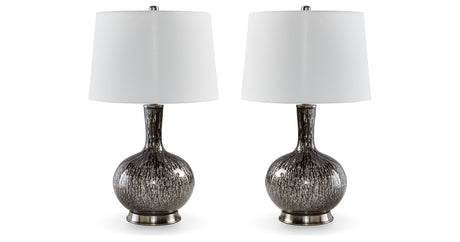 Tenslow 2-Piece Table Lamp Set in Antique Black from Ashley - Luna Furniture