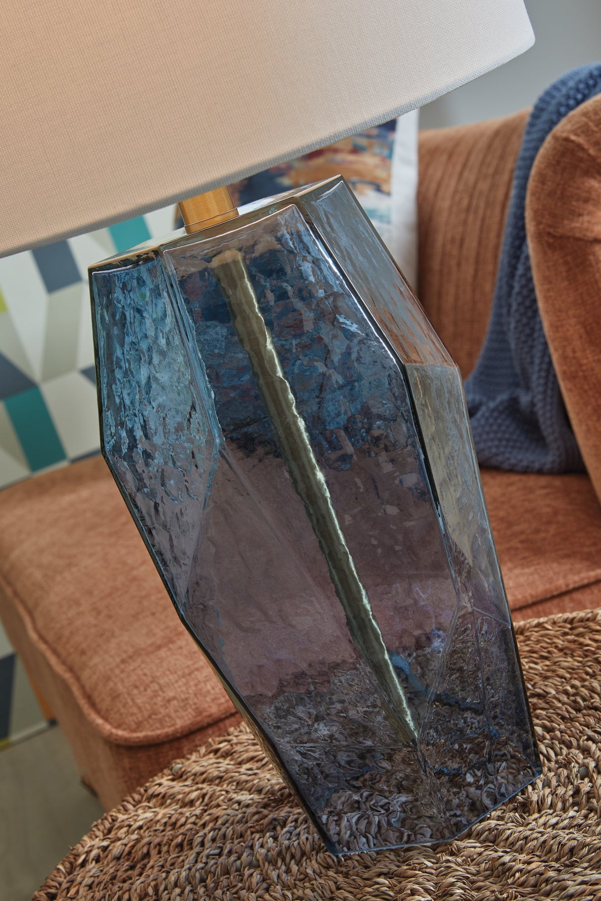 Tallow Blue Table Lamp from Ashley Furniture - Luna Furniture